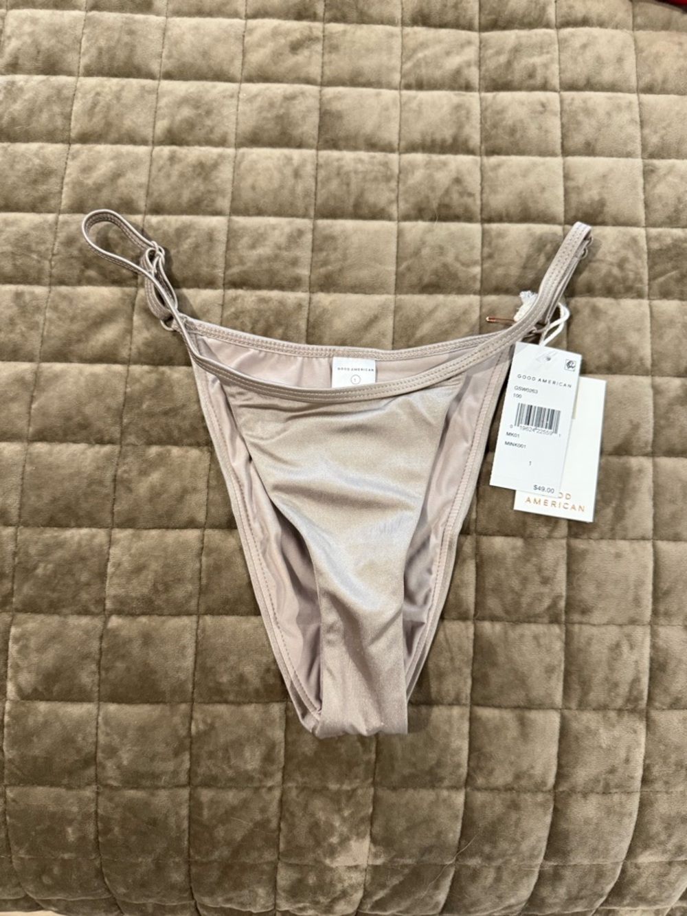Good American High-Cut Bikini Bottom - Mink